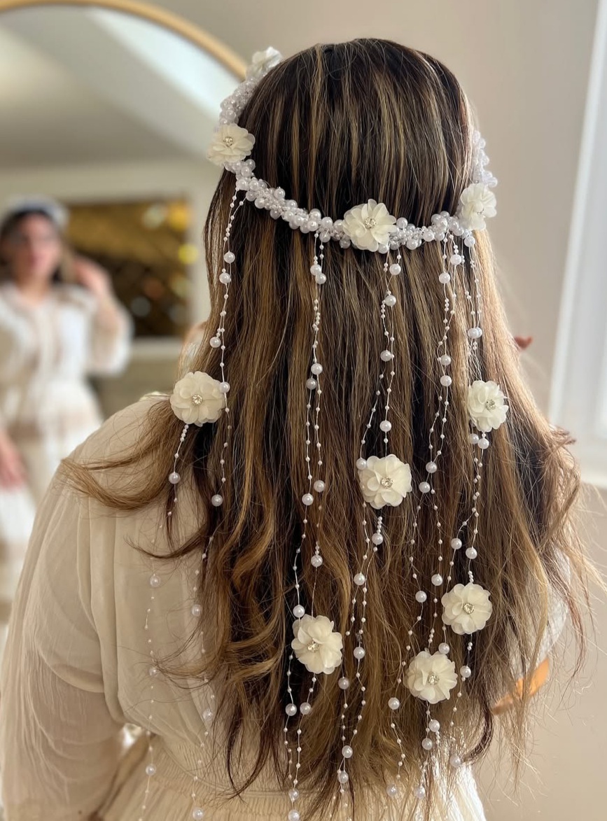 حلقه گلدار آویز